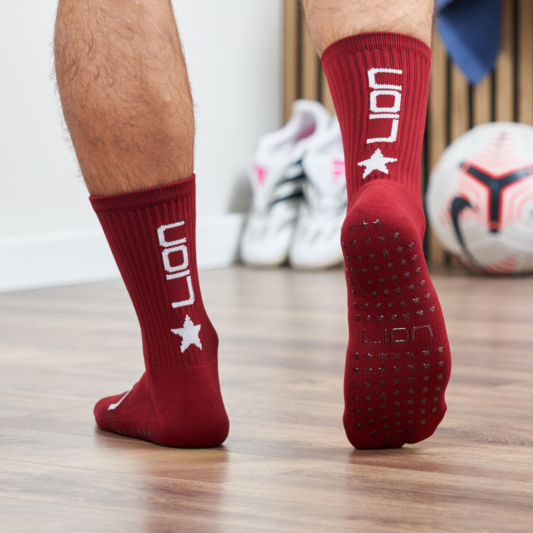 2 Pairs Non Slip Sport Soccer Socks Anti Slip Football Grip Socks Unisex  Athletic Sports Socks With Rubber Tw