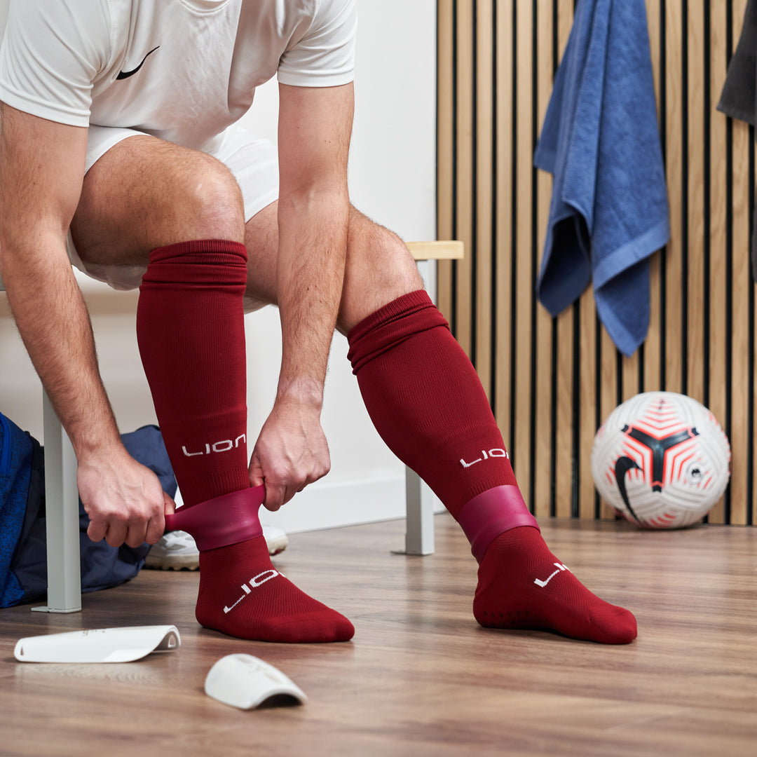 PremSox Football Sock Sleeves - Pair Our Grip Socks, Team Leg Sock Sleeve  Fits Over Shin Pads - White, Black, Red, Blue, Green, Yellow, Orange, Sky